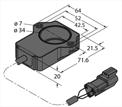 Miniature Encoder RI20P1-QR20-LU4X2-0,15-DT04-3P Turck